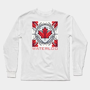 Waterloo Ontario Canada Flag Long Sleeve T-Shirt